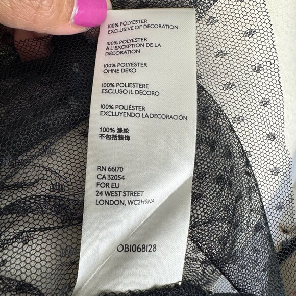 NWT Free People Black Sheer Ruffled Hem‎ Dress Green Gold Sequence Whimsigoth - Picture 11 of 12